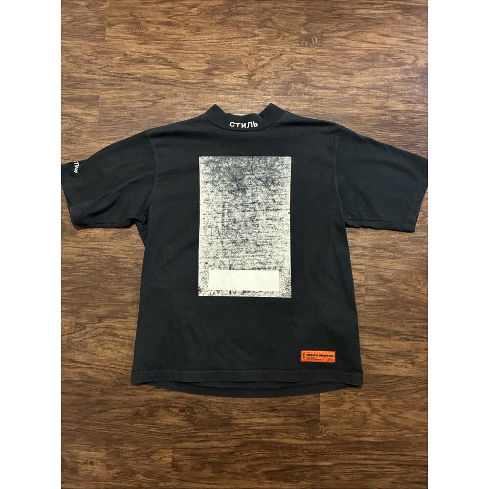 Heron Preston CTNMB Mock NeckShort Sleeve Virgil Abloh Size Medium Black RARE